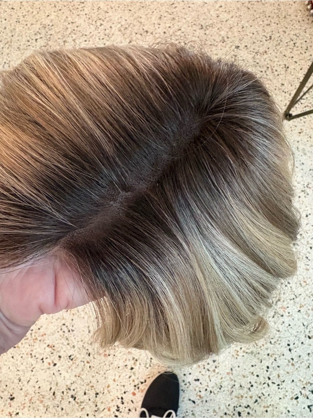 BELLE TRESS HF Synthetic wig, CAPRI! Raw Sugar Blonde Rooted! Great. Trimmed! - Picture 10 of 14